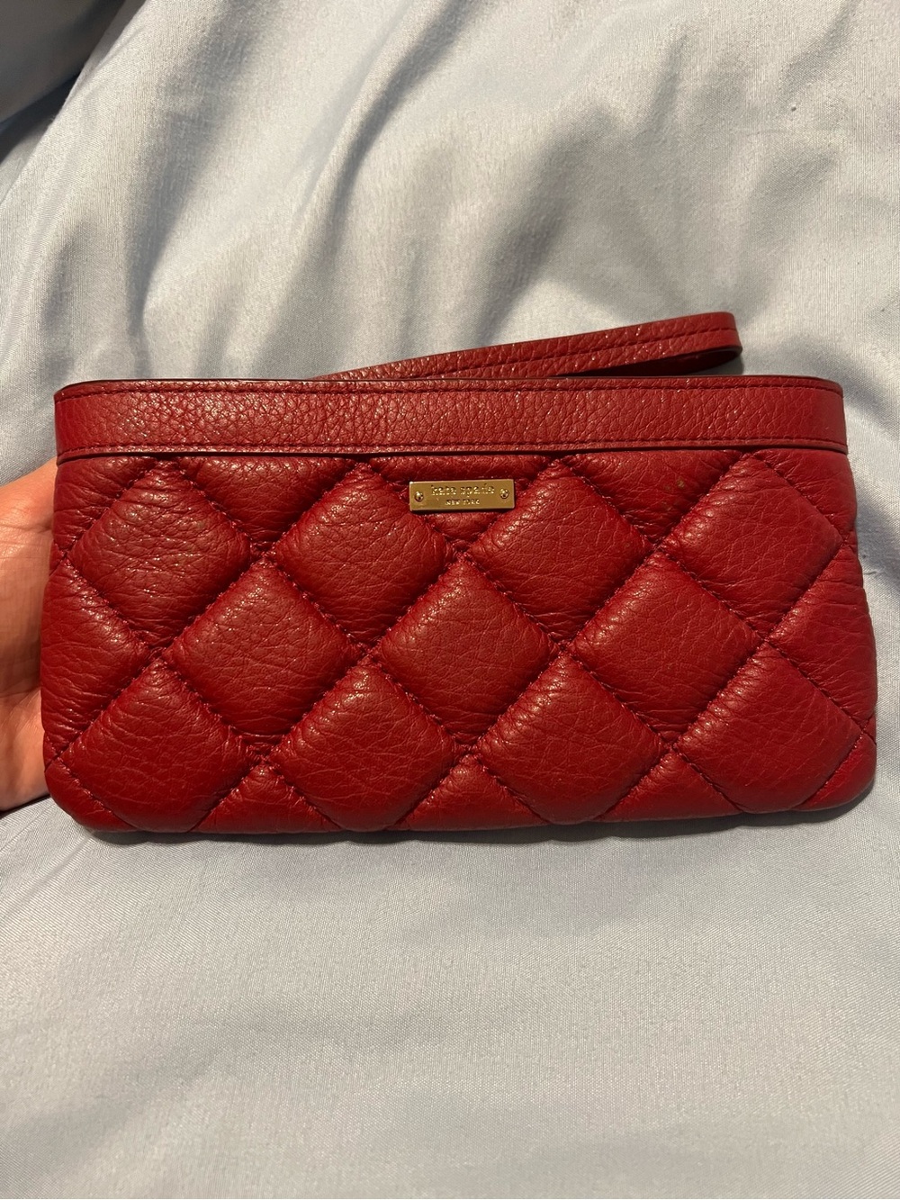Kate Spade Quilted Leather Wristlet Wallet (EUC)
